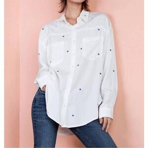 NEW BILLY T vip star shirt in white NWT size Large Button Down H2